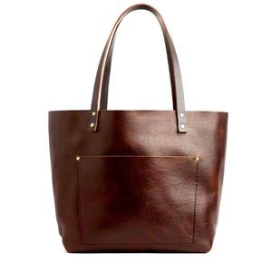 Portland Leather Goods Large Tote in Coldbrew NWOT